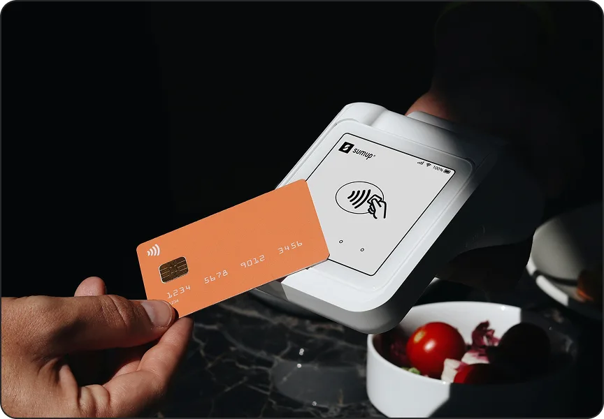 Contactless card tapped on a terminal, credit freeze and fraud prevention