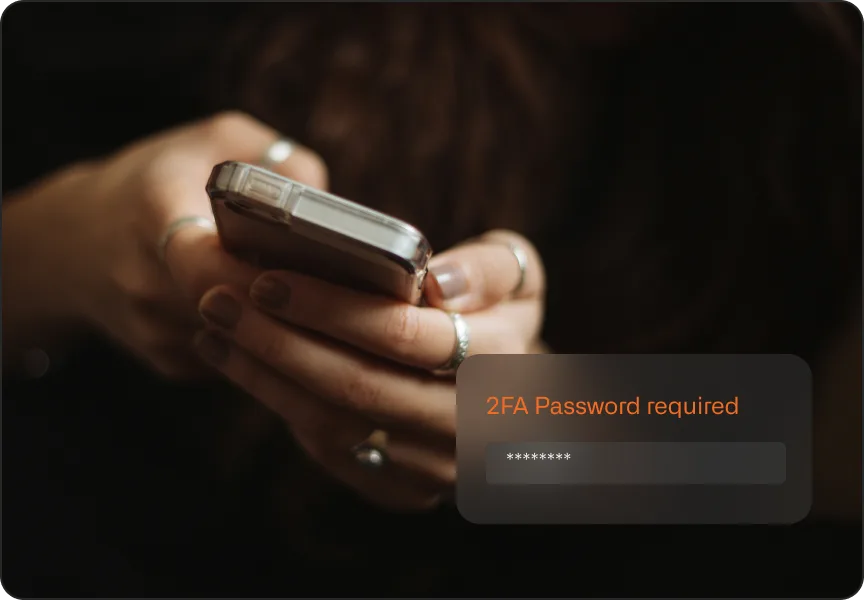 Phone prompting for two-factor authentication before granting account access